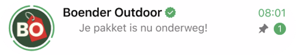 Boender Outdoor WhatsApp automation example